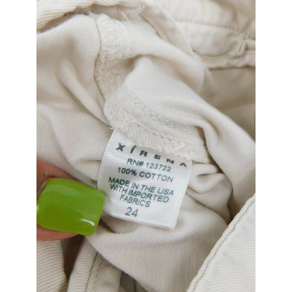 Xirena‎ Women’s Straight-Leg Baylor Twill Cotton Pants In Washed Stone Size 24 - Picture 4 of 4